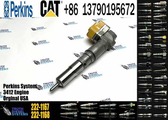 Diesel Fuel Injector 153-5938 232-1168 156-3895 204-2467 232-1167 173-4059 for Caterpillar CAT Engine 3412E 3412 Tractor