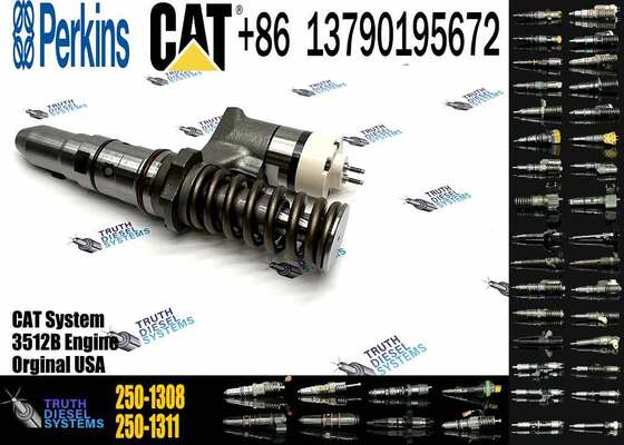 New Factory Price Common Rail Cat Fuel Injector 250-1308 2501308 for Caterpillar CAT 3508 3512 3516 3524 Diesel Engine